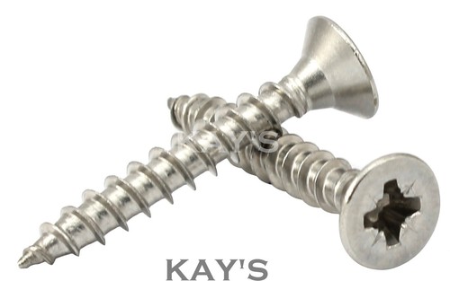 4.5mm 9g POZI COUNTERSUNK CHIPBOARD WOOD SCREWS FULLY THREADED STAINLESS STEEL - 第 1/5 張圖片