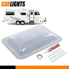 White RV Skylight Cover Exterior 17.8"X 25.8"X 4.5" Camper Skylight Plastic New