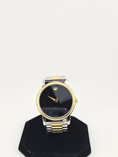 Movado Classic Museum Men's Black Dial Two Tone Stainless Steel Watch - 2100016