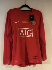 Cristiano Ronaldo #7 2008 UCL Final Manchester United Long Sleeve L