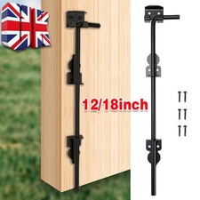 Shed Garage Drop Bolt Latch Stable Barn Doors Heavy Duty Black Finish 18" 12"
