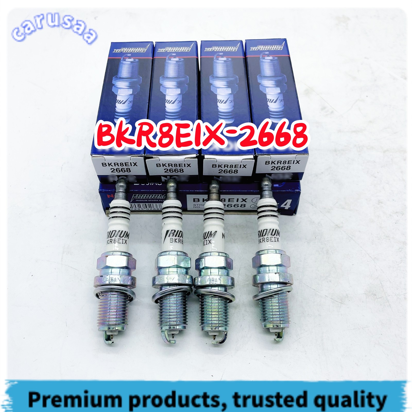 1 Set of 4 NGK BKR8EIX Iridium Spark Plugs Racing Colder 2668 USA