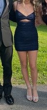 dark blue prom dress xs