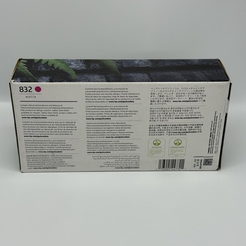 HP 832 Latex Ink Cartridge 1L Magenta OEM Sealed Exp 2026 Fast Shipping - Afbeelding 2 van 7
