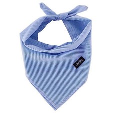Boy Dog Bandanas Blue Stripes Printing Adjustable Dog Breed Bib Cute Cotton