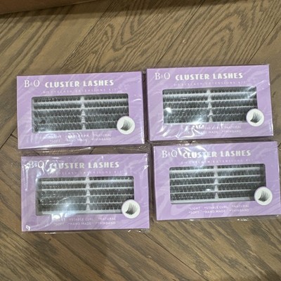 4 Pack! B&Qaugen DIY Individual Lashes Cluster Kit 480 Total Pieces