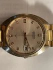 Vintage Seiko 7005-8037 Automatic Men’s Watch 17 Jewel Date Gold Tone Runs