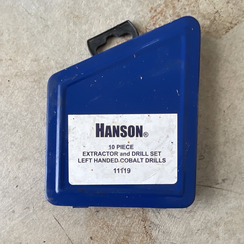 Hanson 11119 10pc Left-Hand Cobalt Drill Bit & Screw Extractor Set