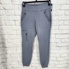 Jaanuu Womens Scrub Bottom Jogger Leggings Cargo Zip Pocket Medical Hospital XS