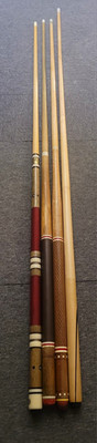 Pool Billard Queue-Set 140 148 cm mehrteilig m. Gewinde Kunstlederk.