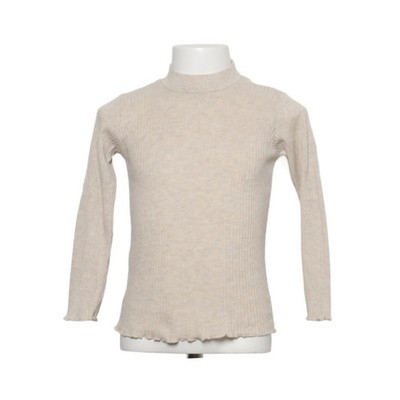 Mango, Pullover, Größe: 110, Beige, Einfarbig, Rippenstrick, Mädchen #lzV
