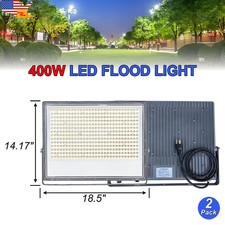 2 Pack 48000 Lm LED Flood Light Spot Lamp Led Street Stadium Dock Lights 400Watt