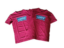 2x Levi  s Boys Short-Sleeve Graphic Red Tee - Size 8 NWOT