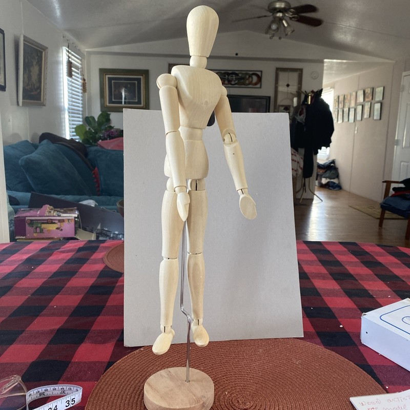 Vintage Wood  Artist's 16" Model With Articulated Joints