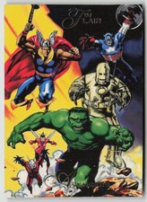 1994 Flair Marvel Comics 1963 Avengers Assemble #11 Trading Card Hulk Iron Man