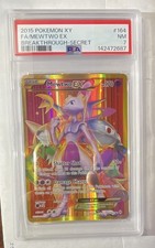 Pokémon Mewtwo EX 164/162 Breakthrough Secret Rare Full Art Holo PSA 7