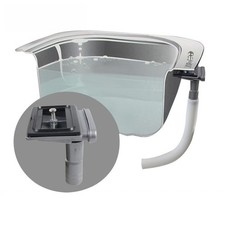 Kitchen Sink Overflow Unit PP for material Square 80.5 x 54 mm 250 mm Pipe