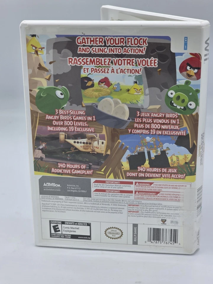 Angry Birds Trilogy Game Nintendo Wii Authentic - Image 2 of 3