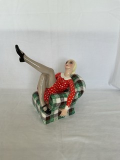 Vintage Art Deco Lenci Figur "PRIMO ROMANZO" von Helen König Scavini