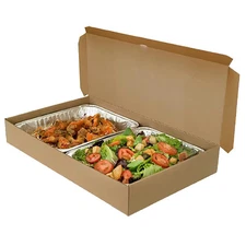 Darling Foodservice E Flute 21 x 13 x 3.25 Catering Box - 25 / CS