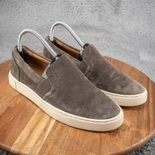 Frye Ivy Grigio Womens Gray Suede Leather Slip On Sneaker Comfort Shoes size 8