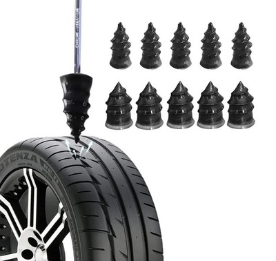 10pc Tyre Repair Kit Silicone Rubber Screws DIY Punctured Flat Tire  Repair Fix UK