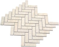 FischgräT Mosaik Beige Steinoptik Keramikmosaik Wand Bad WB24-SO54 - 1 Matte