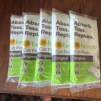 5 Purina Tidy Cats Breeze Cat Pads Refill 4 Count Each Pack
