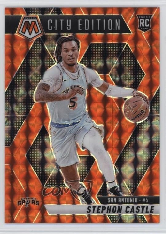 2024 Panini Mosaic City Edition Orange Prizm 177/249 Stephon Castle Rookie RC