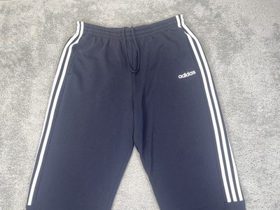 Adidas Pants Mens XL Navy Blue Three Stripes Athletic Joggers Tapered Cuffed XXL