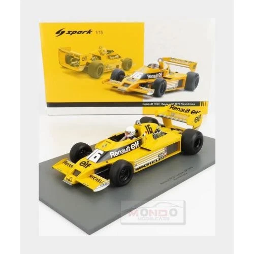 1:18 SPARK Renault F1 Rs01 #16 Belgium Gp 1979 R.Arnoux Yellow White 18S502 - Immagine 2 di 2
