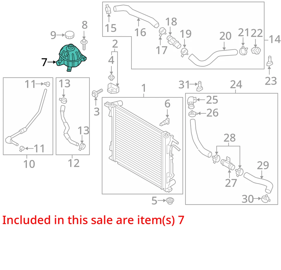 Hyundai Tucson 2018 botella de desbordamiento de refrigerante fabricante de equipos originales 87 k millas - LKQ377932099 Foto 4 de 4