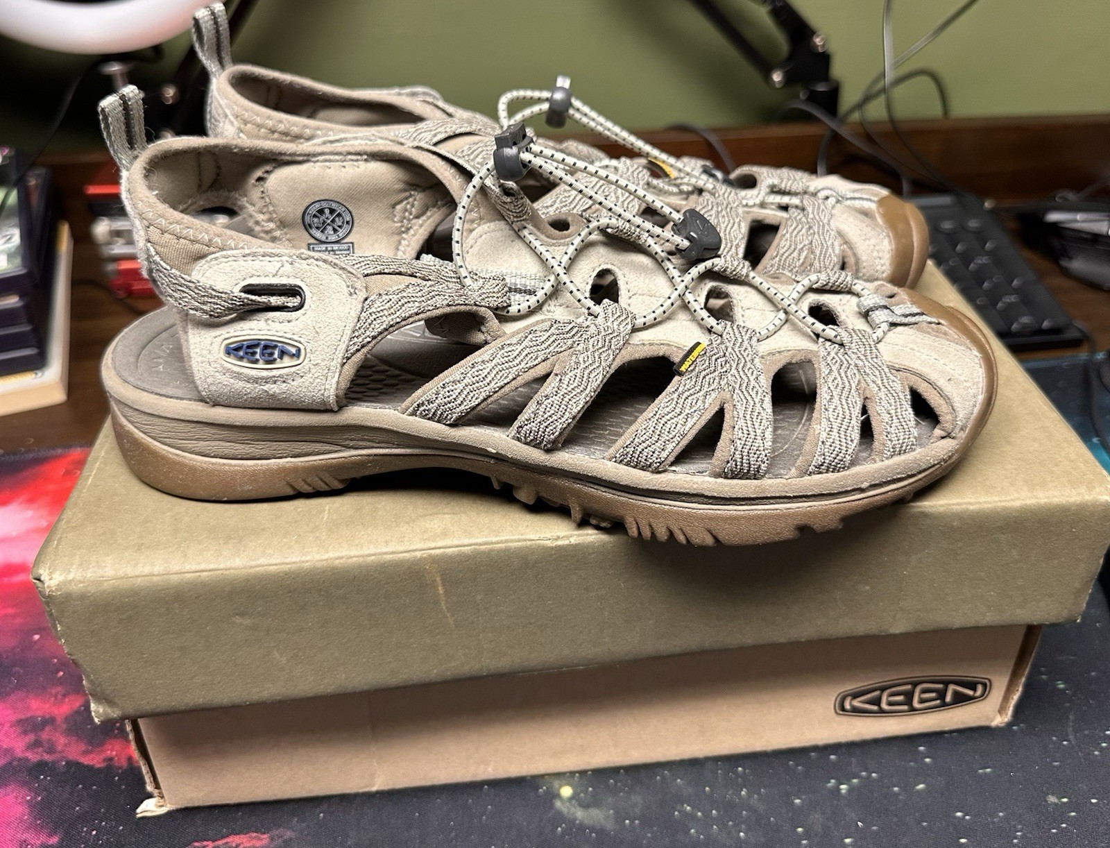 Keen Whisper sandali da trekking outdoor scarpe grigio blu 1012229 donna taglia 9 passeggio