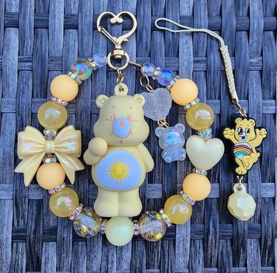 Glowing Keychain, Bag Charm, Purse Charm, Bag Clip & Phone Charm - Funshine Bear