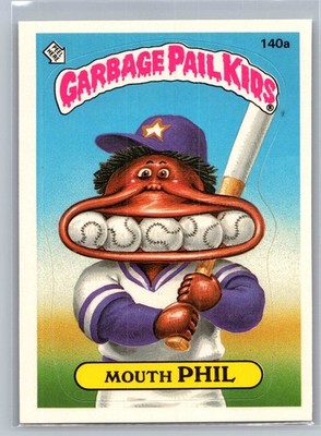 1986 Topps Garbage Pail Kids Mouth Phil #140a Series 4 OS4 Vintage Sticker EX