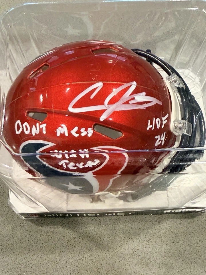 Andre Johnson Houston Texans Signed Mini Helmet JSA Certified - Image 2 of 4