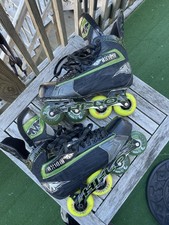 Mission Roller Hockey Axiom T6 Inline Skates Hi-lo Chassis Mens 11 Ee Black Mission Roller Hockey Axiom T6 Inline Skates Hi-lo Chassis Mens 11 Ee Black