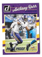 2016 DONRUSS FOOTBALL #175 ANTHONY BARR BLUE PRESS PROOF PARALLEL,VIKINGS