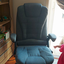 Cherry  Tree Furniture Executive Recline Extra Padded Office Chair (Grey Fabric)