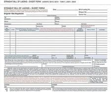 Adams Bill of Lading Short Form, 8-1/2 x 7-7/16 x Inches, White 
