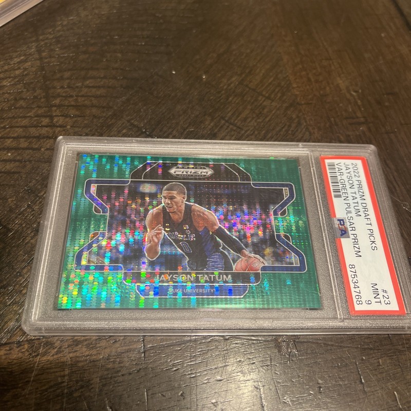 2022 Prison Draft Picks Jayson Tatum VAR-green Pulsar Green 22/25 Psa 9