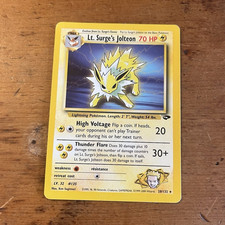 Pokémon TCG Lt. Surge's Jolteon 28/132 Gym Challenge Unlimited 2000