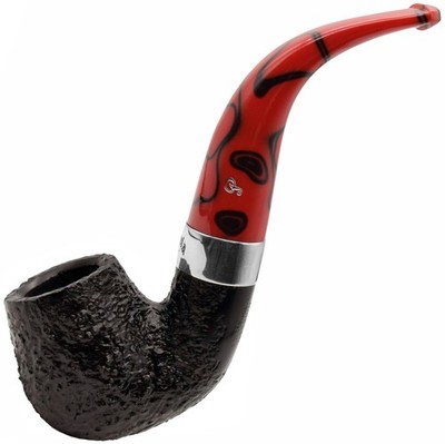 Peterson Dracula Sandblast Finish 9MM FILTER Medium Bent Billard Bruyère Pfeife 221