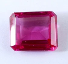 Loose Gemstone Emerald Cut Natural 12.05 Carat Padparadscha Pink Sapphire T10958