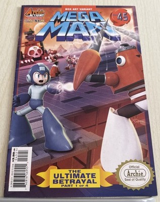 Mega Man #45 Variant Cover Retro NES Box Art (Mega Man 3 Homage) Archie 2015 