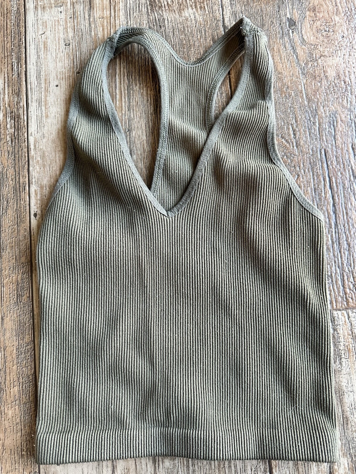 Free People Movement Free Throw Long Crop Tank Stretch Activewear Green Size S