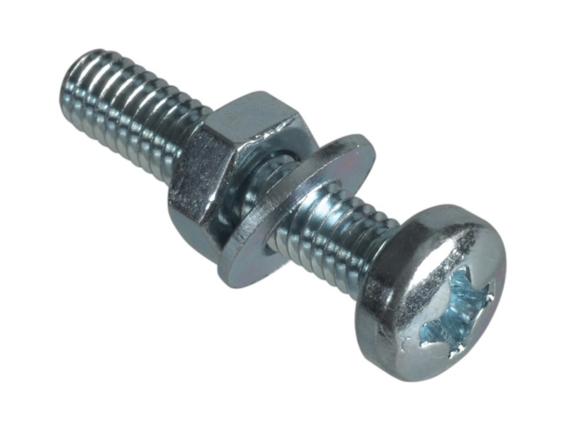 ForgeFix Machine Screw Pozi Compatible Pan Head ZP M4 x 20mm Forge Pack 18 FORF
