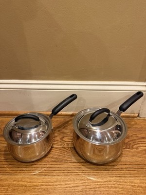MEYER Bella Cuisine Stainless Steel Cookware 2-Saucepans/Lids 2Qt And 3Qt