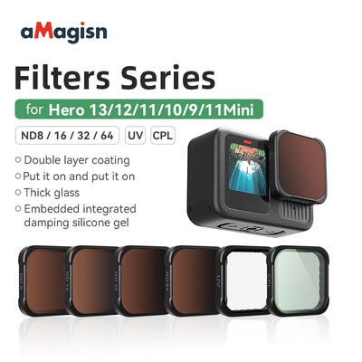 aMagisn Lens Filter for Gopro Hero13/12/11/10/9/11Mini Camera Filters Accessory