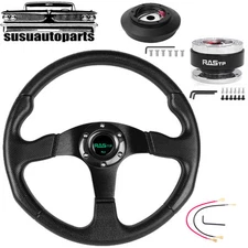 Flat Dish Steering Wheel+Quick Release+Hub Adapter For Supra Celica Lexus IS300